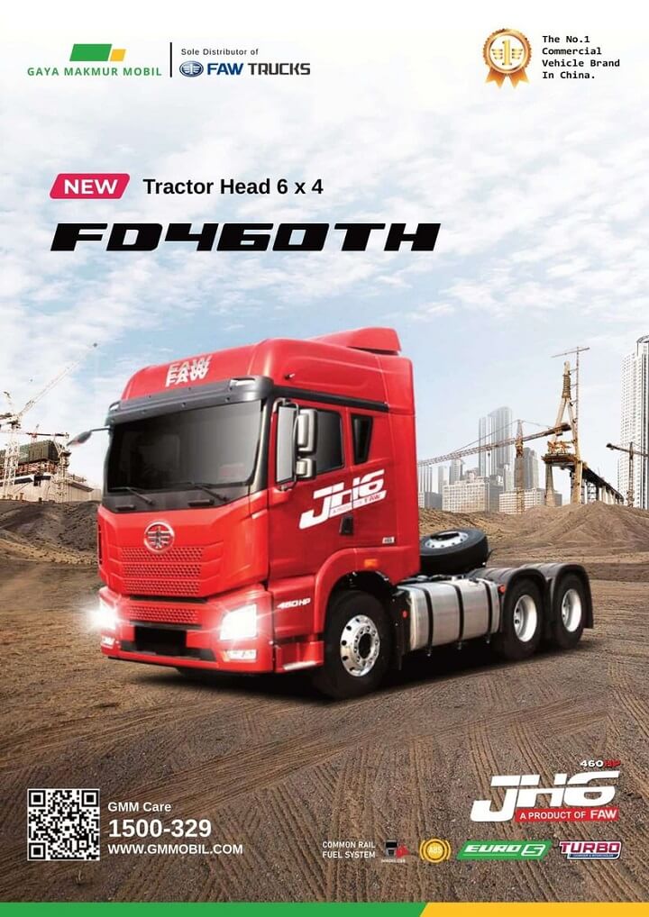 Unit FAW Tractor Head FD460TH PT Gaya Makmur Mobil